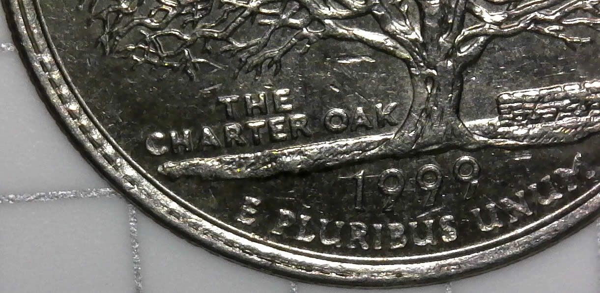 1999-P-Connecticut-Quarter-With-Collar-Clash-And-Struck-Through-Grease-Obv